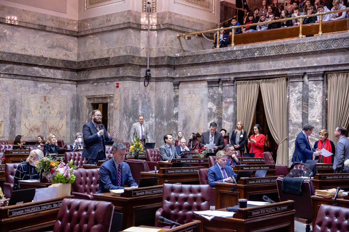 The Washington State Senate convenes for floor session 