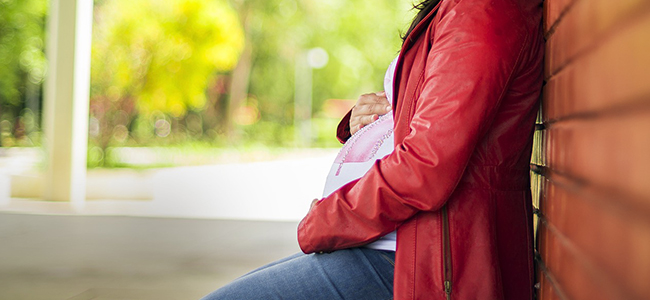 Stock image of pregnant woman